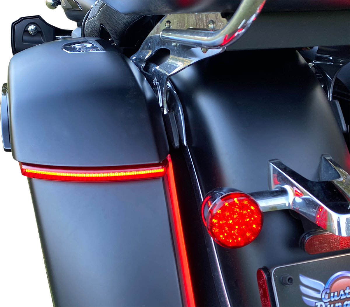 Custom Dynamics Red LED Saddlebag Lights 2019-2023 Indian Challenger Chieftain