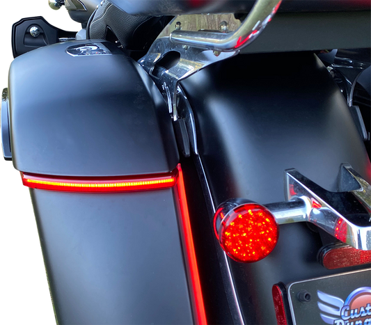 Custom Dynamics Red LED Saddlebag Lights 2019-2023 Indian Challenger Chieftain