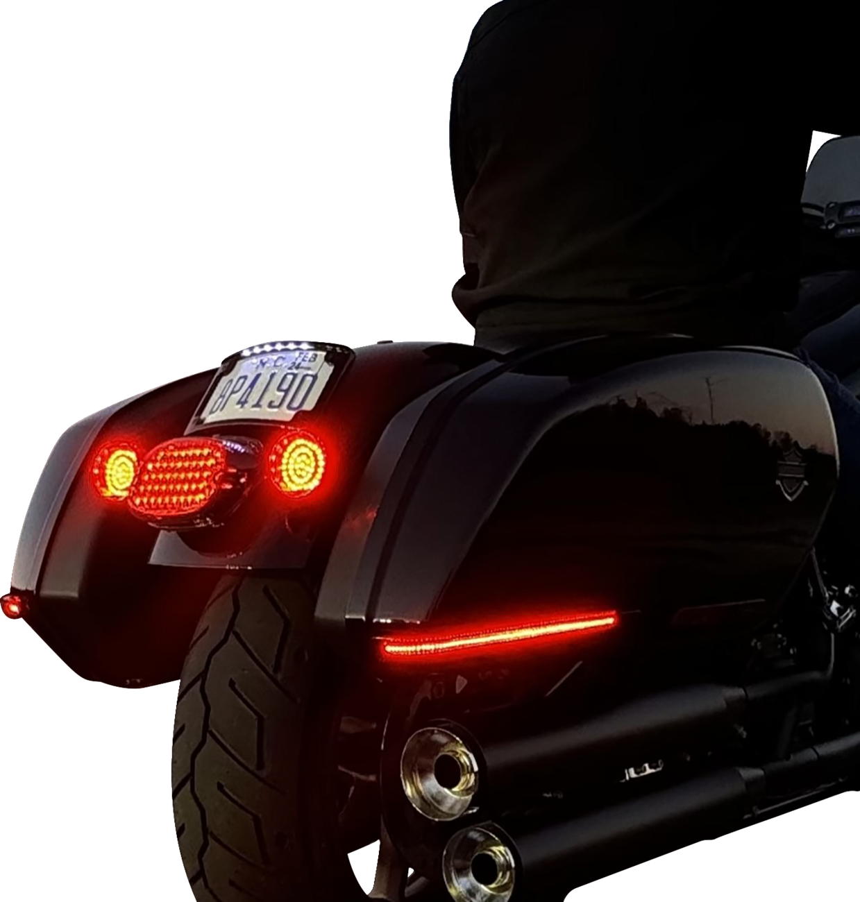 Custom Dynamics Red Lens LED Saddlebag Lights for 2018-2024 Harley Low Rider
