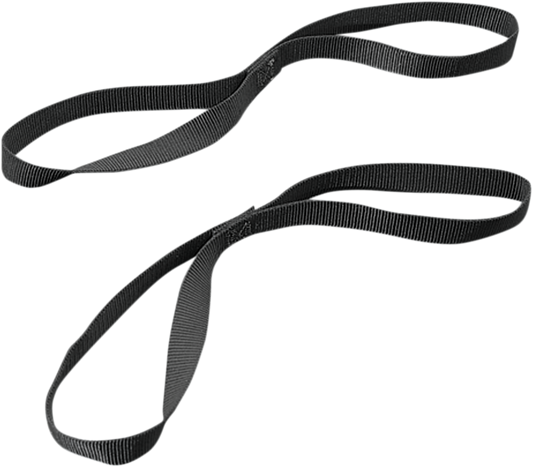 Ancra Black 18" Nylon Hook Loop 3000 Lb Tie Down Extensions for Harley Davidson