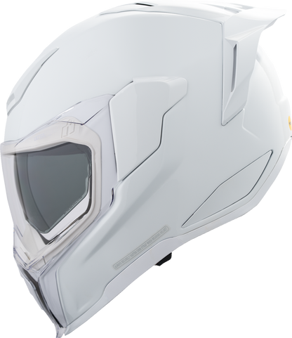 Icon Ultraflite Solid Gloss White MIPS Full Face Unisex Adult Motorcycle Helmet