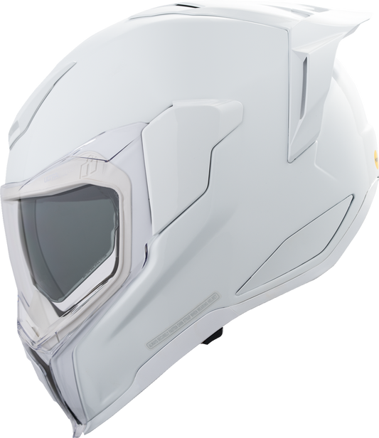Icon Ultraflite Solid Gloss White MIPS Full Face Unisex Adult Motorcycle Helmet