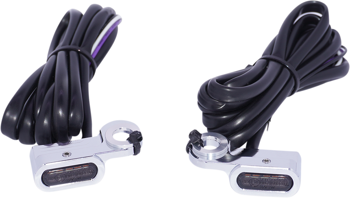 Drag Specialties Chrome Front LED Turn Marker Lights 2002-17 Harley V-Rod VRSCDX