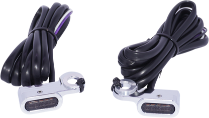 Drag Specialties Chrome Front LED Turn Marker Lights 2002-17 Harley V-Rod VRSCDX