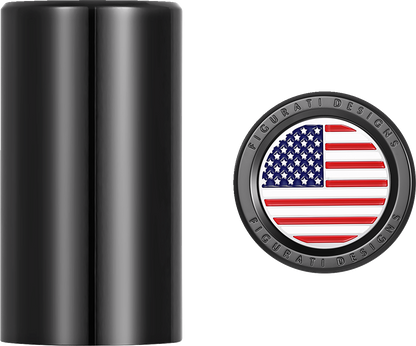 Figurati Designs American Flag Long Magnetic Docking Hardware Covers for Harley