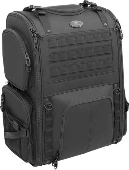 Saddlemen Black S3500 Tactical Textile Rear Sissy bar Bag Luggage for Harley