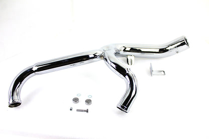 VTwin Chrome Megaphone 2-1 Motorcycle Lake Exhaust 1995-2006 Harley Touring FLT