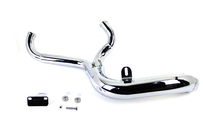 VTwin Chrome Megaphone 2-1 Motorcycle Lake Exhaust 1995-2006 Harley Touring FLT