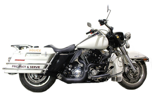 VTwin Black Megaphone 2-1 Motorcycle Lake Exhaust 1997-2016 Harley Touring FLT