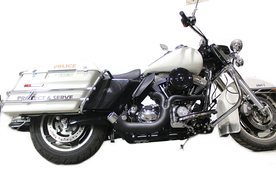 VTwin Black Megaphone 2-1 Motorcycle Lake Exhaust 1997-2016 Harley Touring FLT