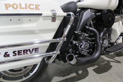 VTwin Black Megaphone 2-1 Motorcycle Lake Exhaust 1997-2016 Harley Touring FLT