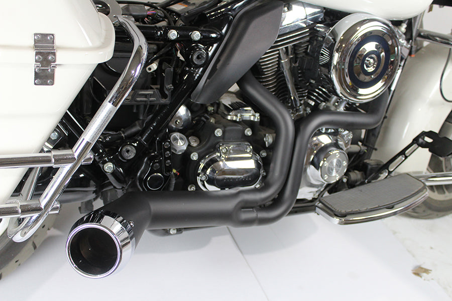 VTwin Megaphone 2-1 Motorcycle Offset Exhaust for 1985-2005 Harley Touring FLT