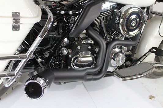 VTwin Megaphone 2-1 Motorcycle Offset Exhaust for 1985-2005 Harley Touring FLT