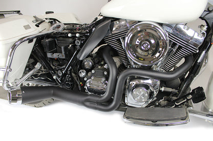 VTwin Megaphone 2-1 Motorcycle Offset Exhaust for 1985-2005 Harley Touring FLT