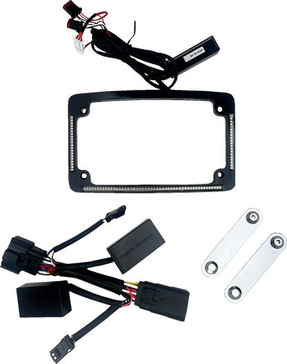 Custom Dynamics All-In-One Black License Plate Frame for 2026 Harley Touring