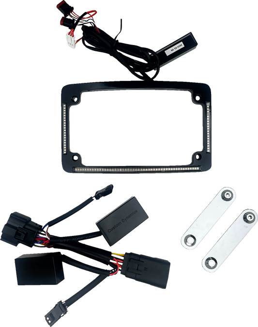 Custom Dynamics All-In-One Black License Plate Frame for 2026 Harley Touring