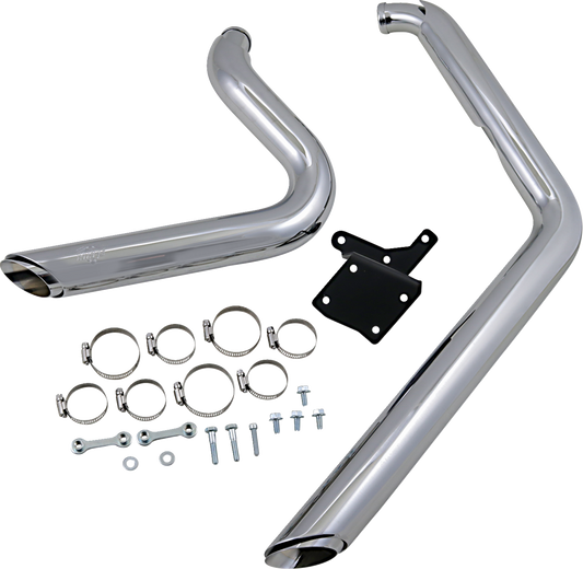 Vance & Hines Shortshots Staggered Chrome Exhaust System for 1991-05 Harley Dyna