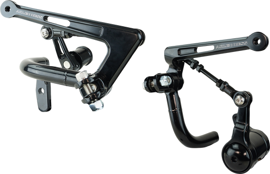 Arlen Ness Black Frame Mounted Mid Controls Kit 2009-2024 Harley Touring Models