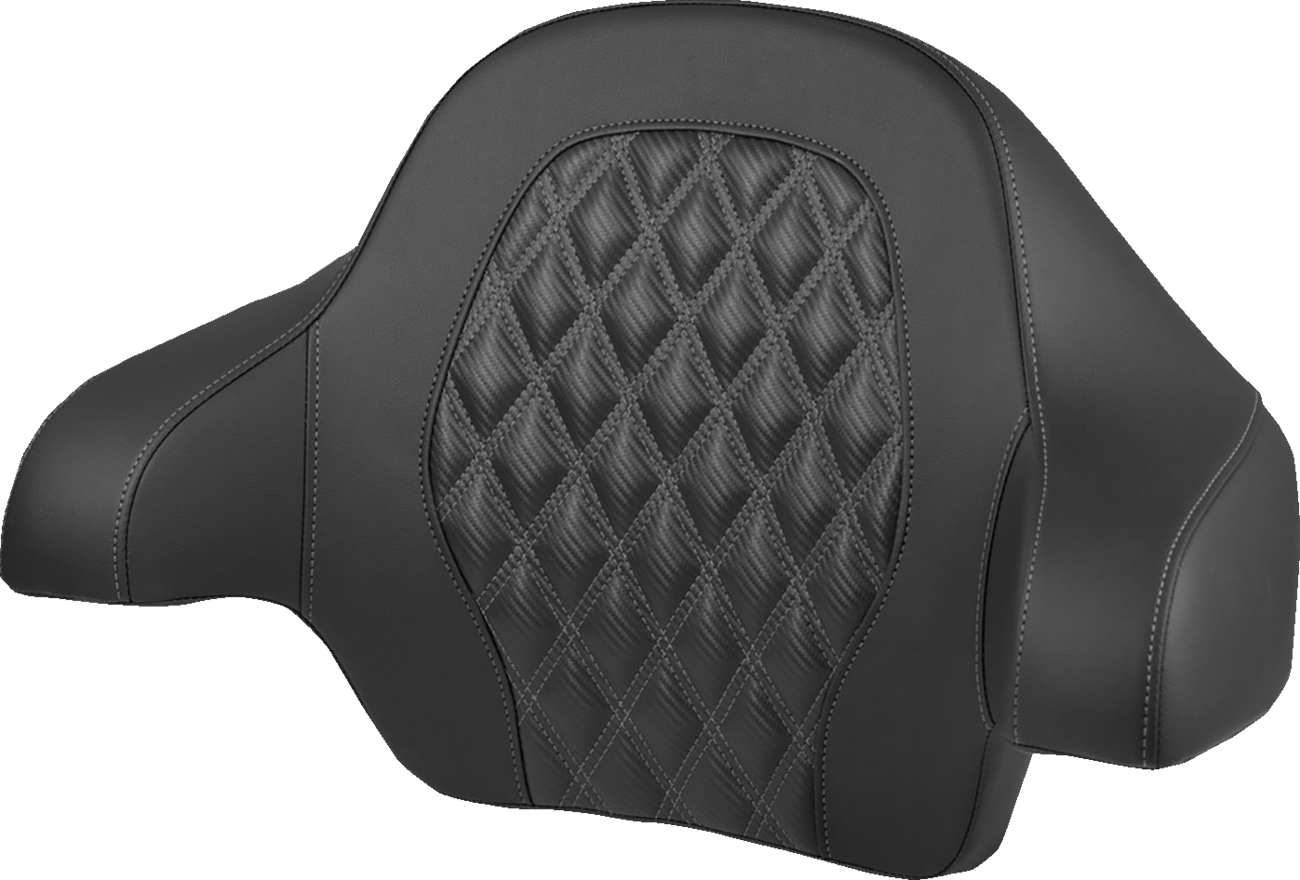 Saddlemen Gray Carbon Lattice Tour Pak Backrest Pad for 2014-2025 Harley Touring