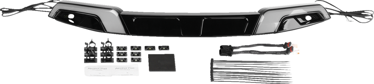 Kuryakyn Tracer LED Black Windshield Trim Lights for 2014-2023 Harley Touring