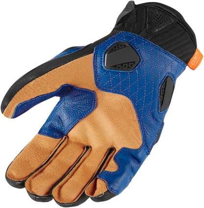 Icon Mens Hypersport Leather Dual Sport Motorcycle Riding Street Racing Gloves