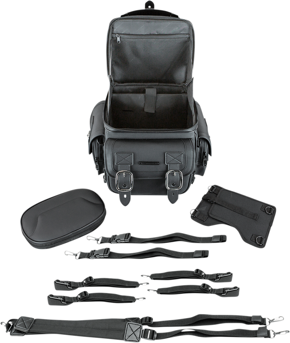 Saddlemen BR1800D Black Rear Motorcycle Sissy Bar Bag Luggage fits Harley