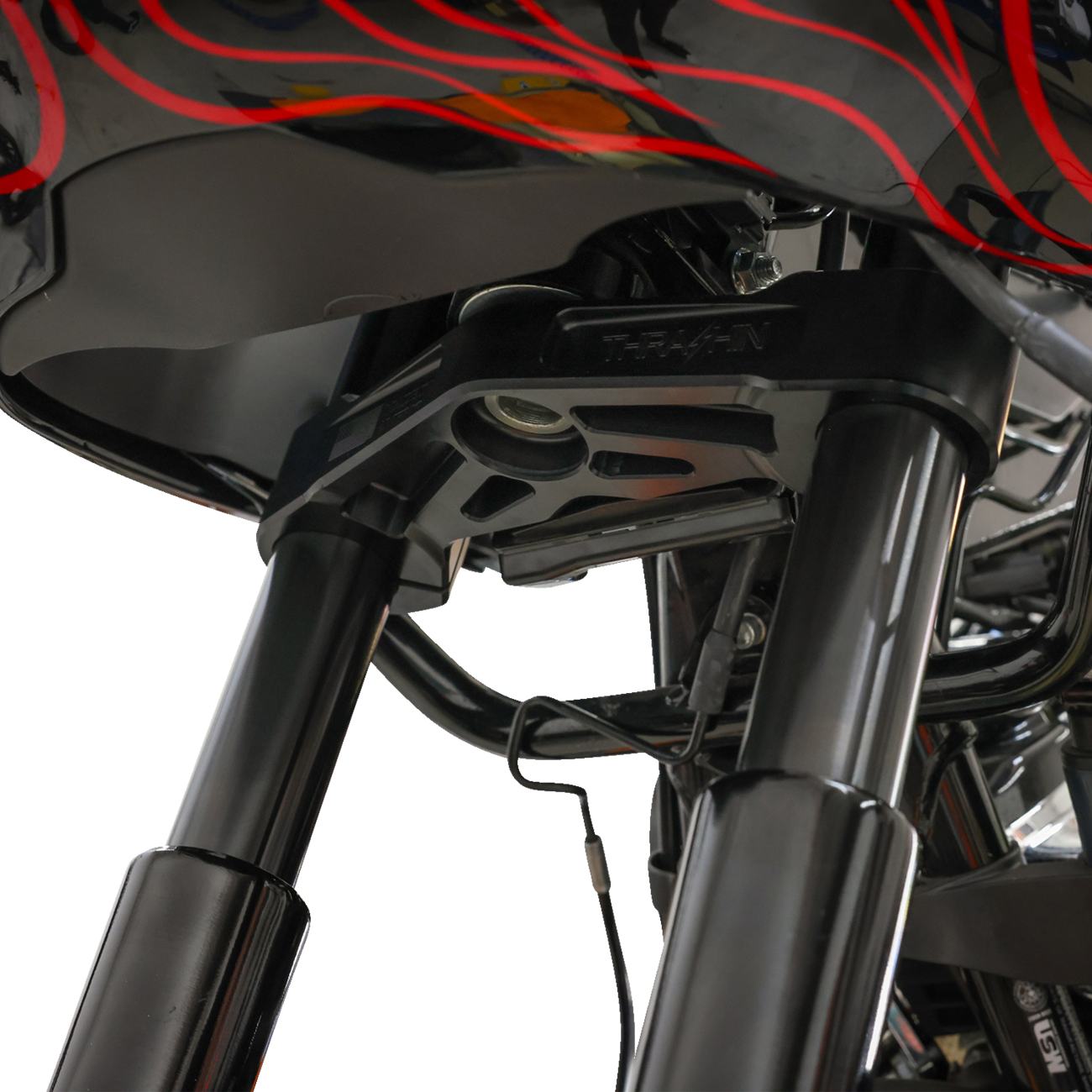 Thrashin Supply Black Bottom Triple Tree for 2024 Harley Road Glide FLTRX