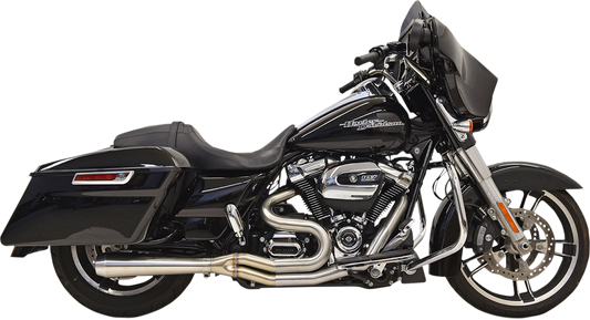Bassani 2-1 Road Rage III Short Megaphone Exhaust 2017-2024 Harley Touring FLHR