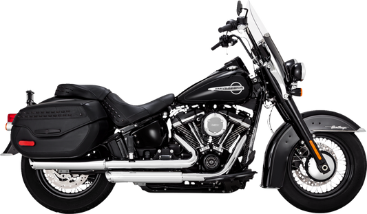 Vance & Hines Twin Slash 3" PCX Chrome Mufflers for 2018-24 Harley Softail FLHC
