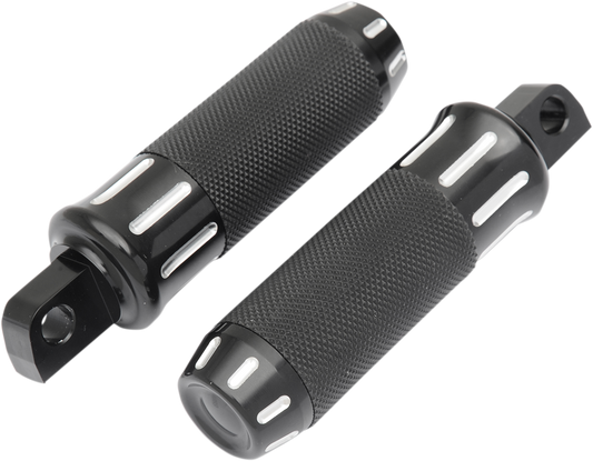 Drag Specialties Black Male Mount Folding Rear Passenger Foot Pegs for Harley