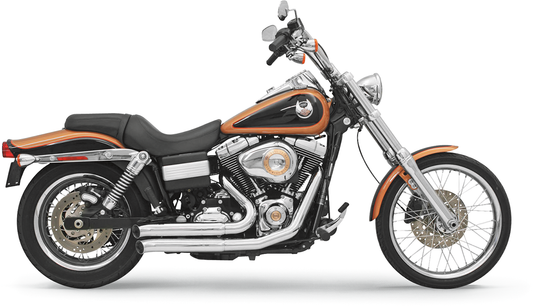 Bassani 2-2 Chrome Firepower Exhaust for 06-17 Harley Dyna FXDWG FXDL FXDB FXD