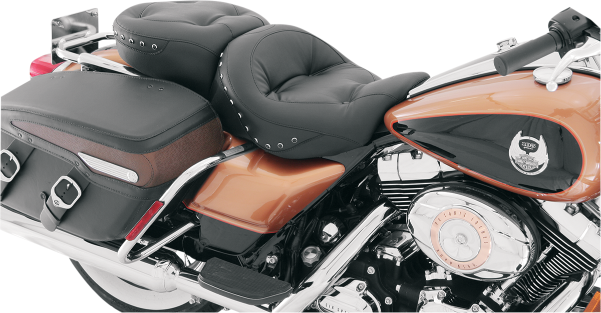 Mustang Regal Studded Seat fits 2008-23 Harley Touring Electra Road Street Glide