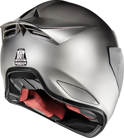 Icon Domain Cornelius Silver Unisex Adult Motorcycle Street Full Face Helmet
