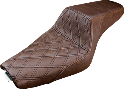 Saddlemen Step-Up Brown Lattice Gel Seat for 2004-2022 Harley Sportster 883 1200