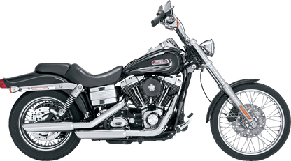 Vance & Hines 3" Chrome Twin Slash PCX Slip On Mufflers 1991-2017 Harley Dyna