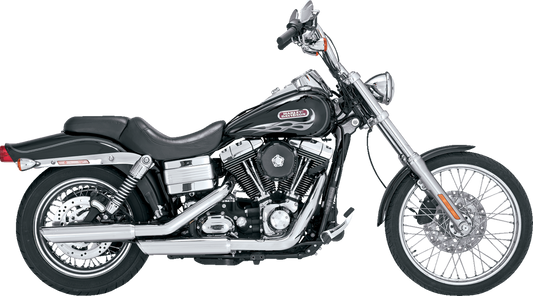 Vance & Hines 3" Chrome Twin Slash PCX Slip On Mufflers 1991-2017 Harley Dyna