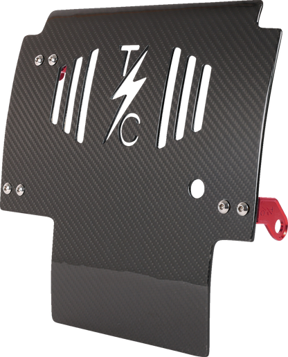 Thrashin Carbon Fiber Red Skid Plate fits 2023-2025 Harley Road Street Glide