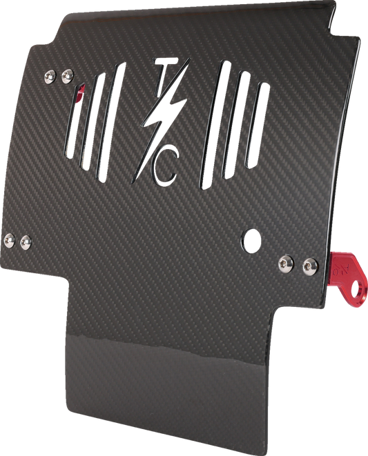Thrashin Carbon Fiber Red Skid Plate fits 2023-2025 Harley Road Street Glide