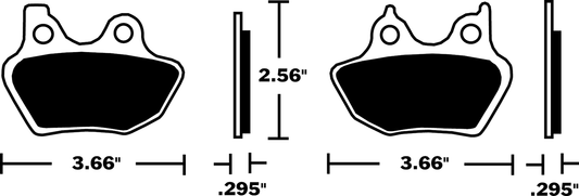 DP Sintered Metal Front/Rear Brake Pads 2000-2004 Harley Softail Touring Dyna XL