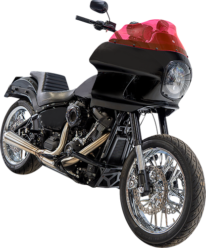 Klock Werks Kolor Flare 9" Pink Ice Windshield fits Harley FXRP Style Fairing