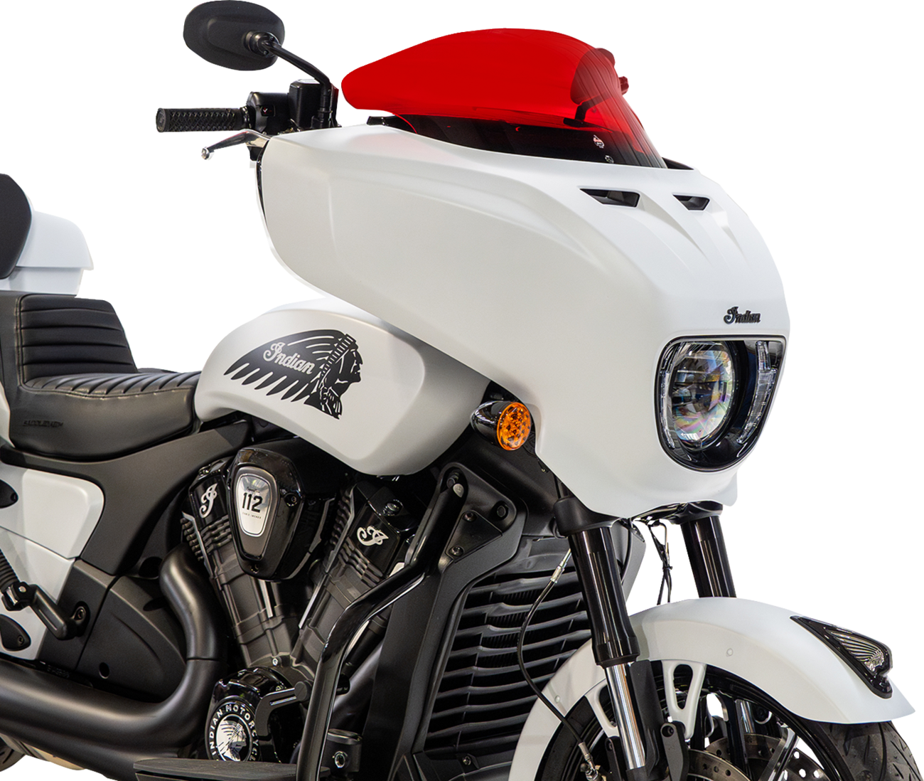 Klock Werks 9" Red Flare Windshield fits 2025-2026 Indian Powerplus Models
