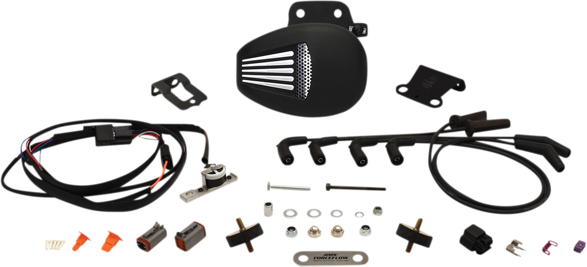 Jims Black M8 Force Flow Cylinder Head Coolers 2017-21 Harley Softail FLDE FXFB