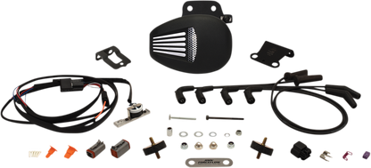 Jims Black M8 Force Flow Cylinder Head Coolers 2017-21 Harley Softail FLDE FXFB