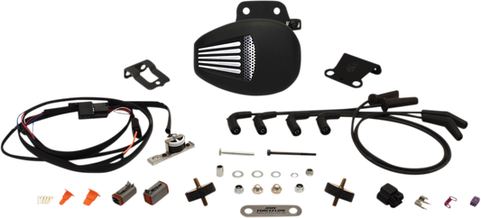 Jims Black M8 Force Flow Cylinder Head Coolers 2017-21 Harley Softail FLDE FXFB