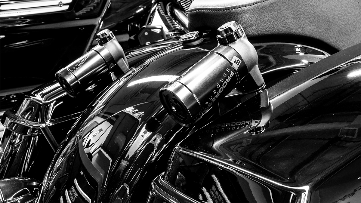 Progressive 990/970 Shock Reservoir Mount Bracket Kit for 2009-24 Harley Touring