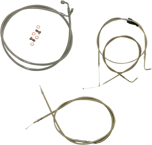 La Choppers 18"-20" Ape Hanger Handlebar No ABS Cable Kit 1996-07 Harley Touring