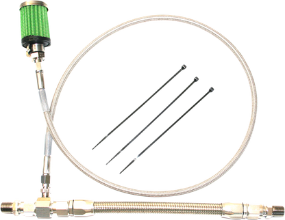 Feuling Chrome Motorcycle Oil Tank Breather Kit 2002-2006 Harley Touring Models