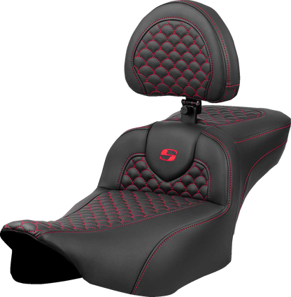 Saddlemen Extended Reach Roadsofa Red Stitch Seat fits 2023-2026 Harley Touring