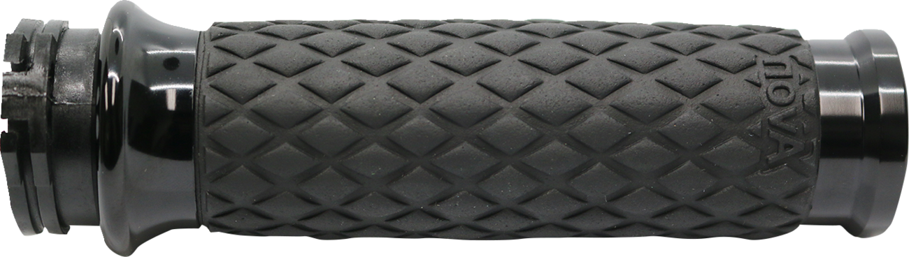 Avon Black Diamond Contour Cable Control Grips for 1980-2022 Harley Dyna Softail