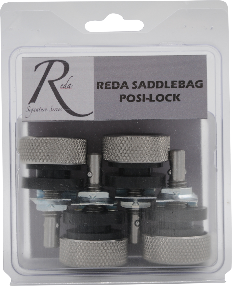 Reda Silver Posi Lock Motorcycle Saddlebag Lock Kit for 1983-2021 Harley FL FX
